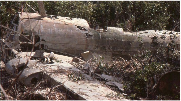 The Fairey Battle wreckage as recovered